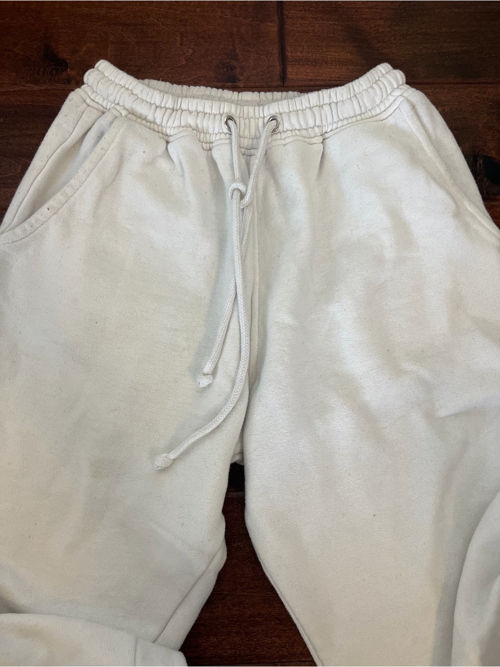 MISSGUIDED White Drawstring Sweatpants